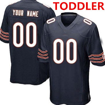 Toddler Custom C.Bears customized blue game jersey Stitched Football Jerseys