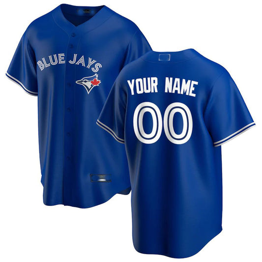 Custom Toronto Blue Jays Royal Alternate Replica Custom Jersey Baseball Jerseys