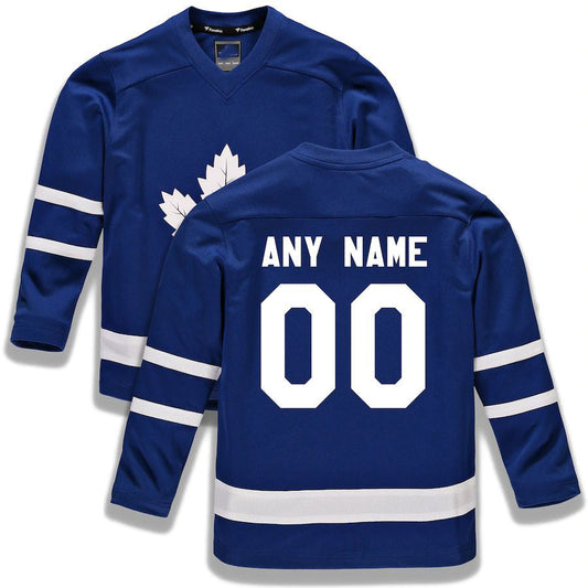 Custom T.Maple Leafs Fanatics Branded Home Replica  Blue Stitched American Hockey Jerseys