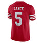 SF.49ers 5 Trey Lance New Red Stitched American Football Jerseys 2022