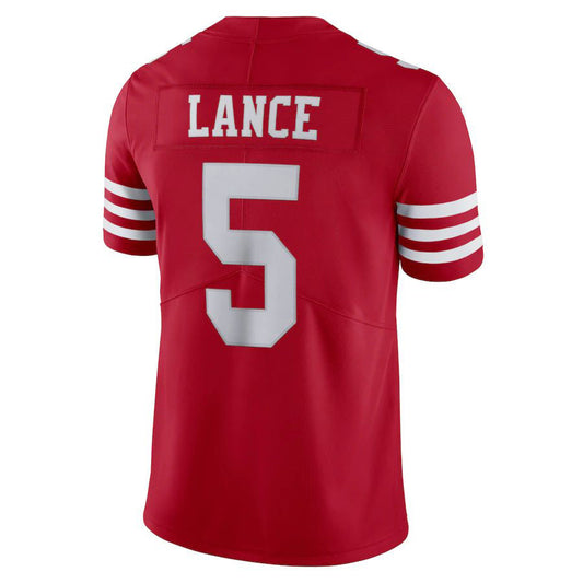 SF.49ers 5 Trey Lance New Red Stitched American Football Jerseys 2022