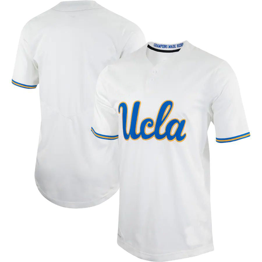 U.Bruins Unisex Two-Button Replica Softball Jersey White Stitched American College Jerseys