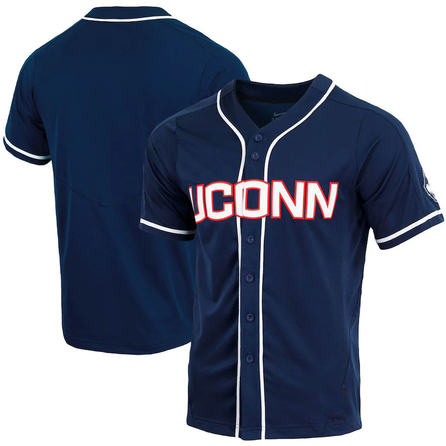 U.Huskies Replica Full-Button Baseball Jersey Navy Stitched American College Jerseys