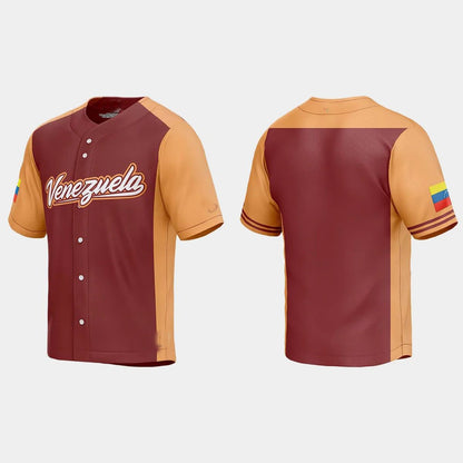 VENEZUELA BASEBALL 2023 WORLD BASEBALL CLASSIC JERSEY – BURGUNDY Stitches Baseball Jerseys