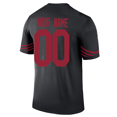 Custom SF.49ers Black Stitched American Football Jerseys