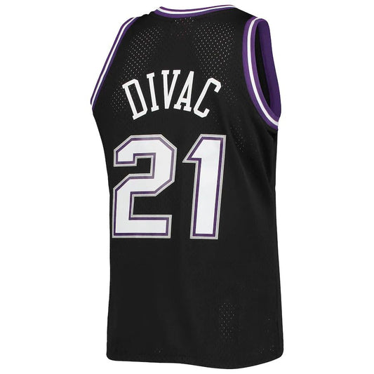 S.Kings #21 Vlade Divac Mitchell & Ness 2000-01 Team Hardwood Classics Swingman Jersey  Black Stitched American Basketball Jersey