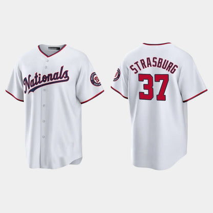 WASHINGTON NATIONALS #37 STEPHEN STRASBURG REPLICA ALTERNATE JERSEY – WHITE Baseball Jerseys