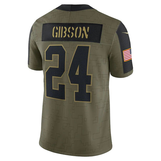 W.Football Team #24 Antonio Gibson Olive 2021 Salute To Service Limited Player Jersey Stitched American Football Jerseys
