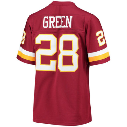 W.Football Team #28 Darrell Green Mitchell & Ness Burgundy Legacy Replica Player Jersey Stitched American Football Jerseys