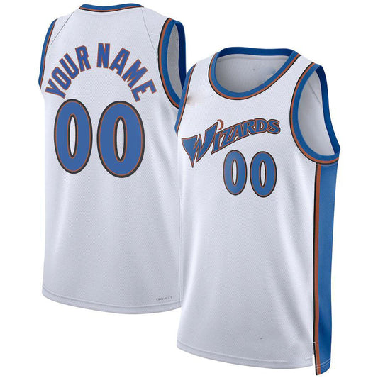 Custom W.Wizards Unisex Swingman Jersey Classic Edition White Stitched Basketball Jersey