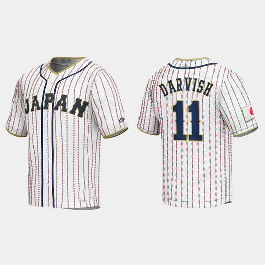 #11 YU DARVISH JAPAN BASEBALL 2023 WORLD BASEBALL CLASSIC JERSEY – WHITE Stitches Baseball Jerseys