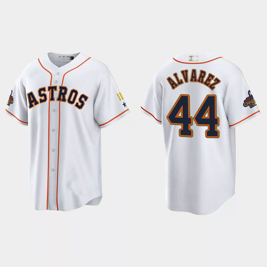 #44 Yordan Alvarez Houston Astros 2023 Gold Program Jersey – White Stitches Baseball Jerseys