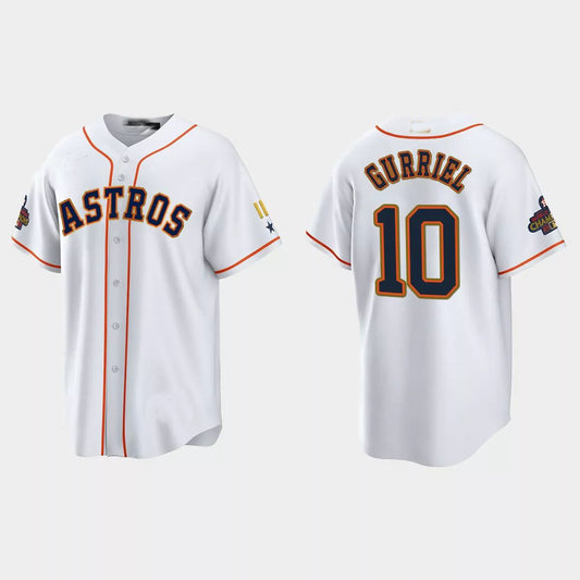 #10 Yuli Gurriel Houston Astros 2023 Gold Program Jersey – White Stitches Baseball Jerseys