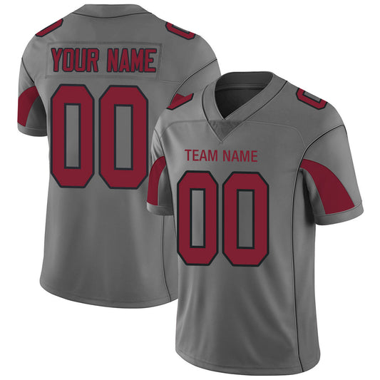 Custom A.Cardinal Men's American Grey Fashion Vapor Limited Stitched Football Jersey