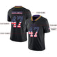 Custom B.Ravens Men's American Black USA Flag Fashion Vapor Limited Stitched Football Jerseys