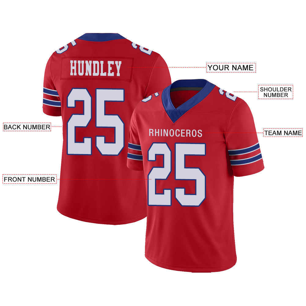 Custom B.Bills Stitched American Football Jerseys Personalize Birthday Gifts Red Jersey