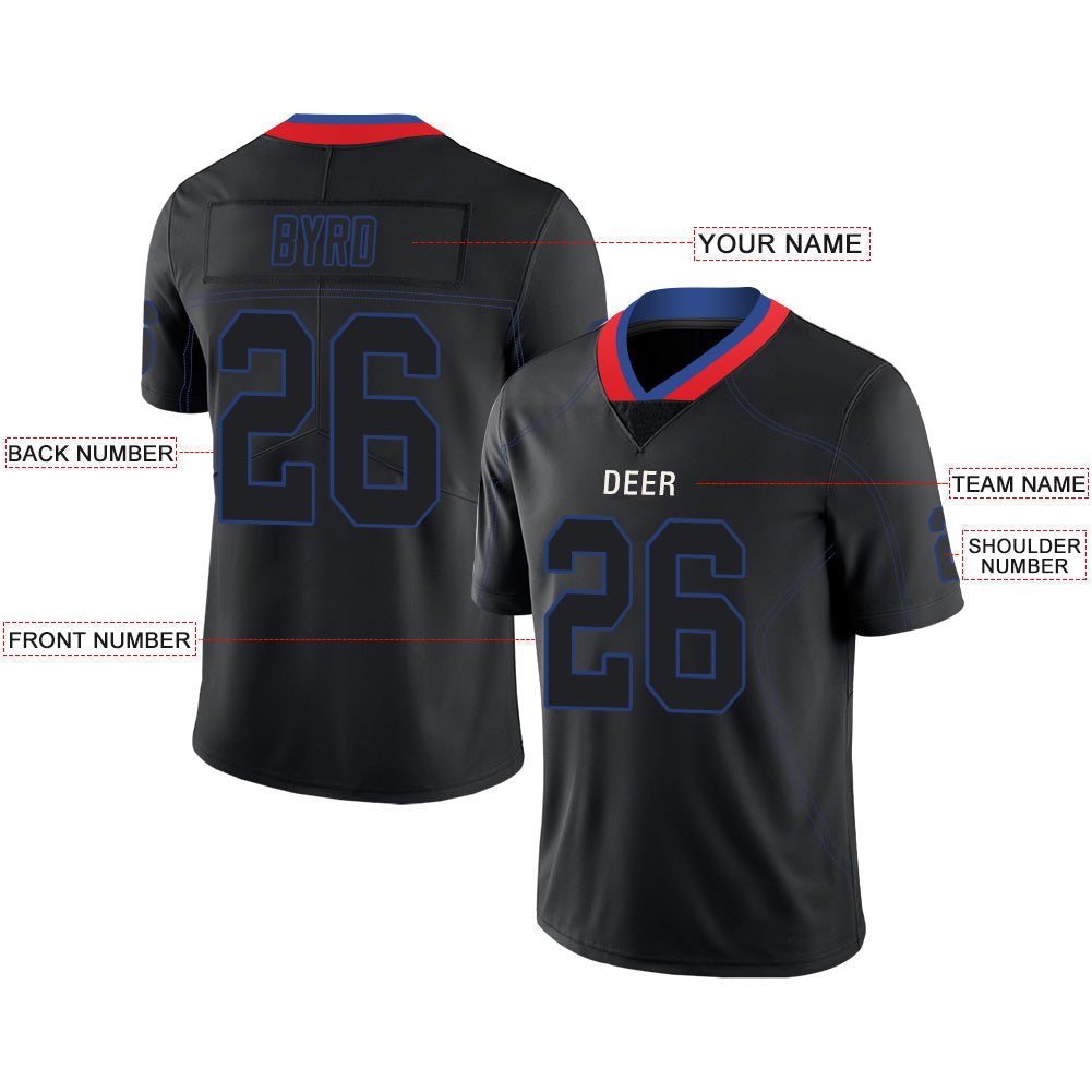 Custom B.Bills Stitched American Football Jerseys Personalize Birthday Gifts Black Jersey