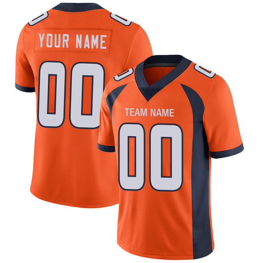 Custom D.Broncos Stitched American Football Jerseys Personalize Birthday Gifts Orange Jersey