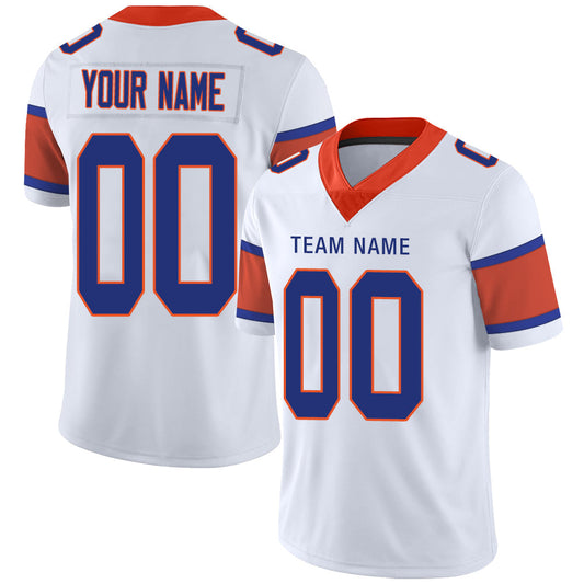 Custom D.Broncos Stitched American Football Jerseys Personalize Birthday Gifts White Jersey