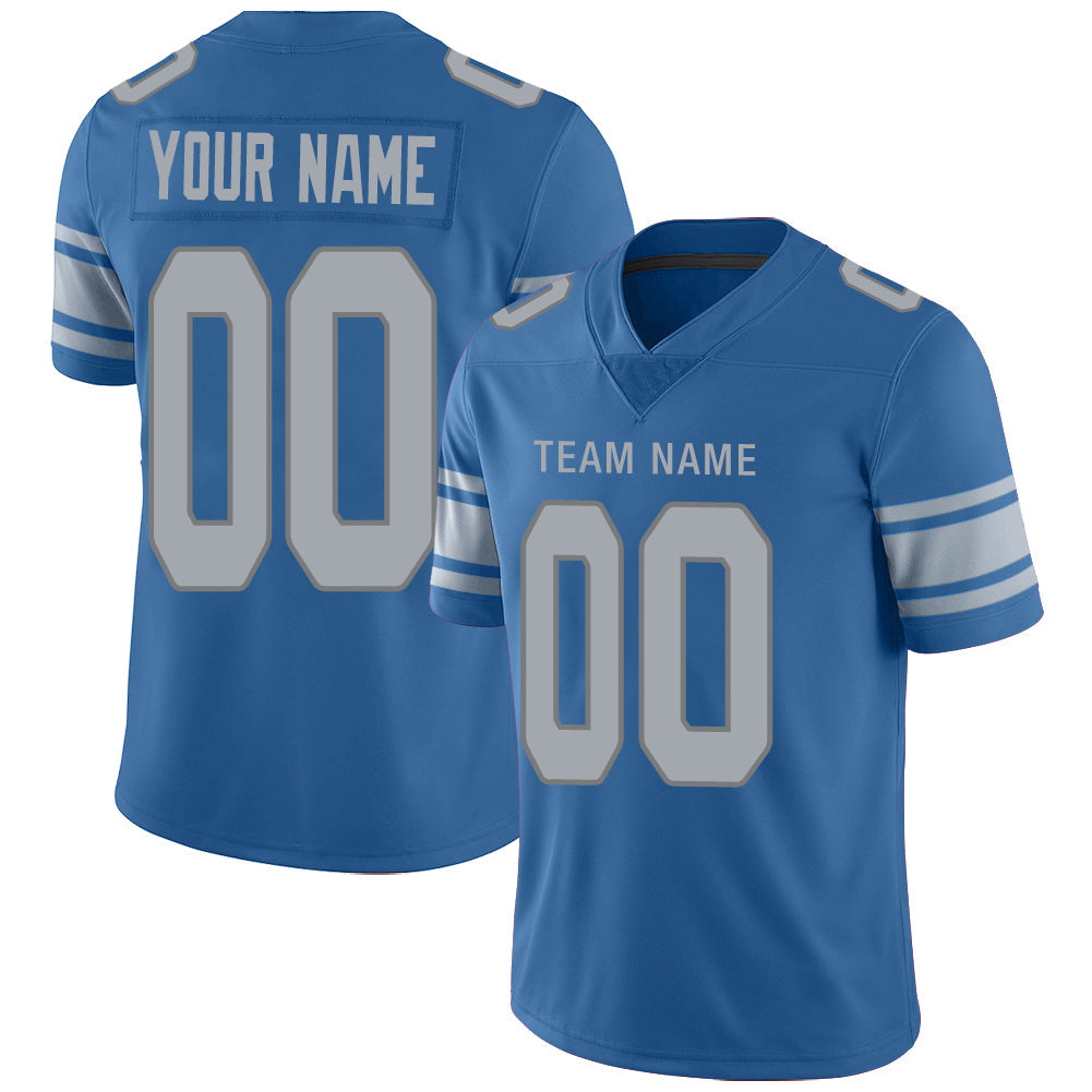 Custom D.Lions Stitched American Football Jerseys Personalize Birthday Gifts Blue Jersey