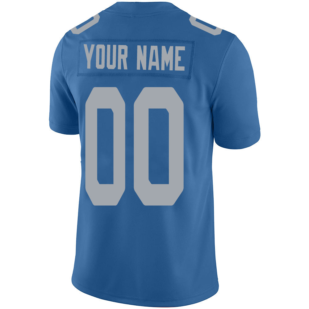 Custom D.Lions Stitched American Football Jerseys Personalize Birthday Gifts Blue Jersey