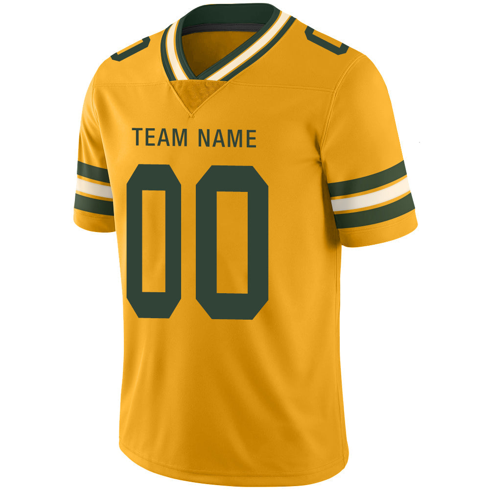 Custom GB.Packers Stitched American Football Jerseys Personalize Birthday Gifts yellow Jersey