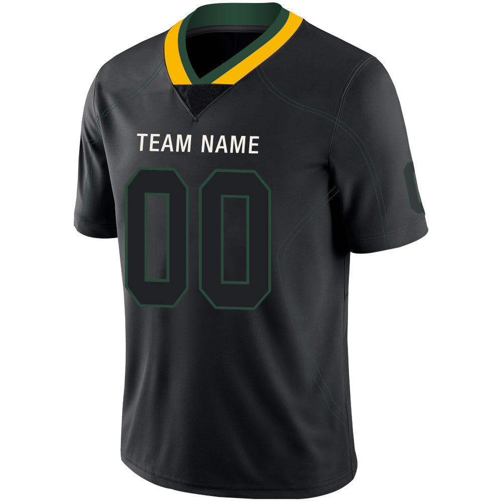 Custom GB.Packers Stitched American Football Jerseys Personalize Birthday Gifts Black Jersey