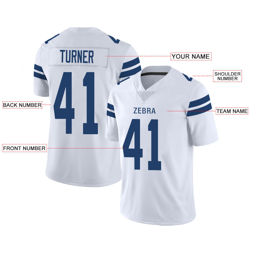 Custom IN.Colts Stitched American Football Jerseys Personalize Birthday Gifts White Jersey