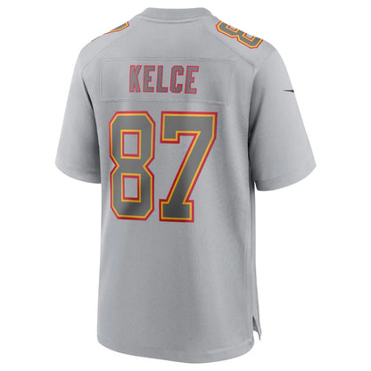 kC.Chiefs #87 Travis Kelce Gray Atmosphere Fashion Game Jersey Stitched American Football Jerseys