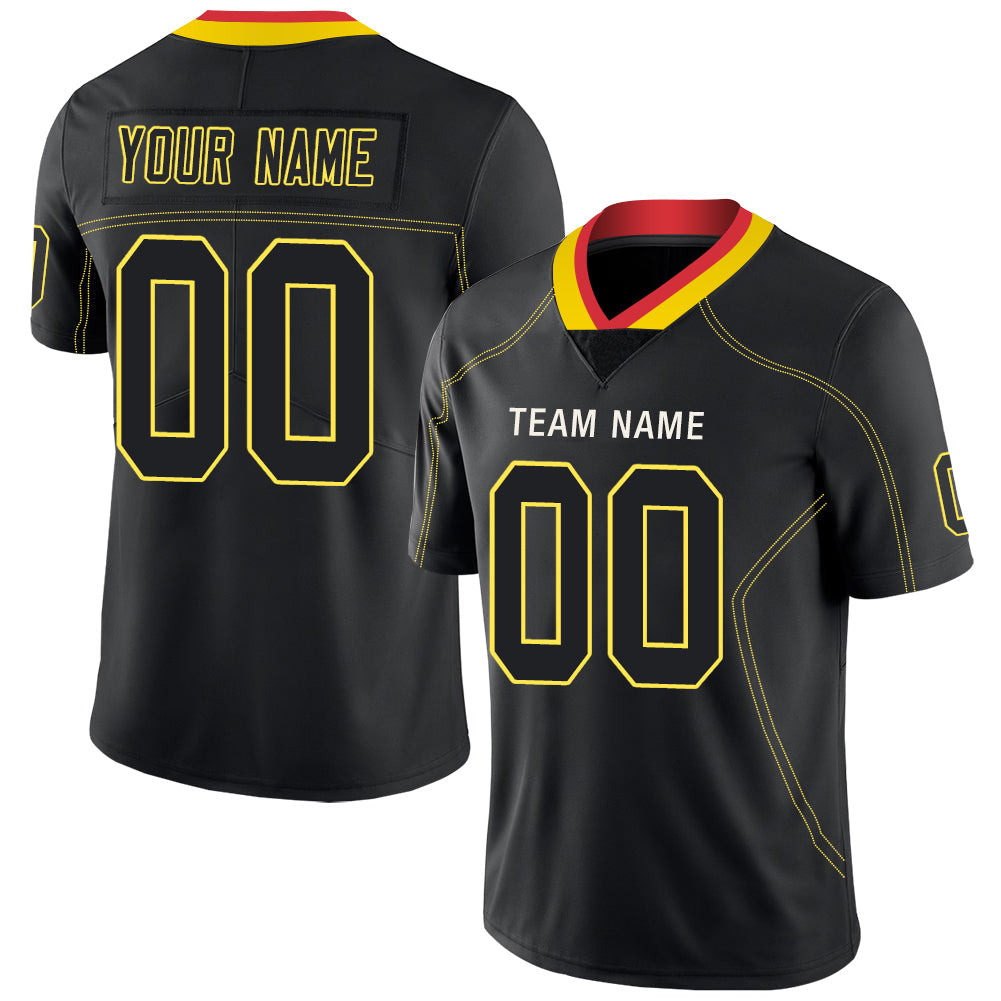 Custom KC.Chiefs Stitched American Football Jerseys Personalize Birthday Gifts Black Jersey