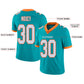 Custom M.Dolphins Stitched American Football Jerseys Personalize Birthday Gifts Aqua Jersey