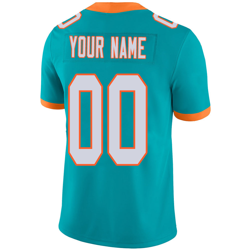 Custom M.Dolphins Stitched American Football Jerseys Personalize Birthday Gifts Aqua Jersey