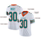 Custom M.Dolphins Stitched American Football Jerseys Personalize Birthday Gifts White Jersey