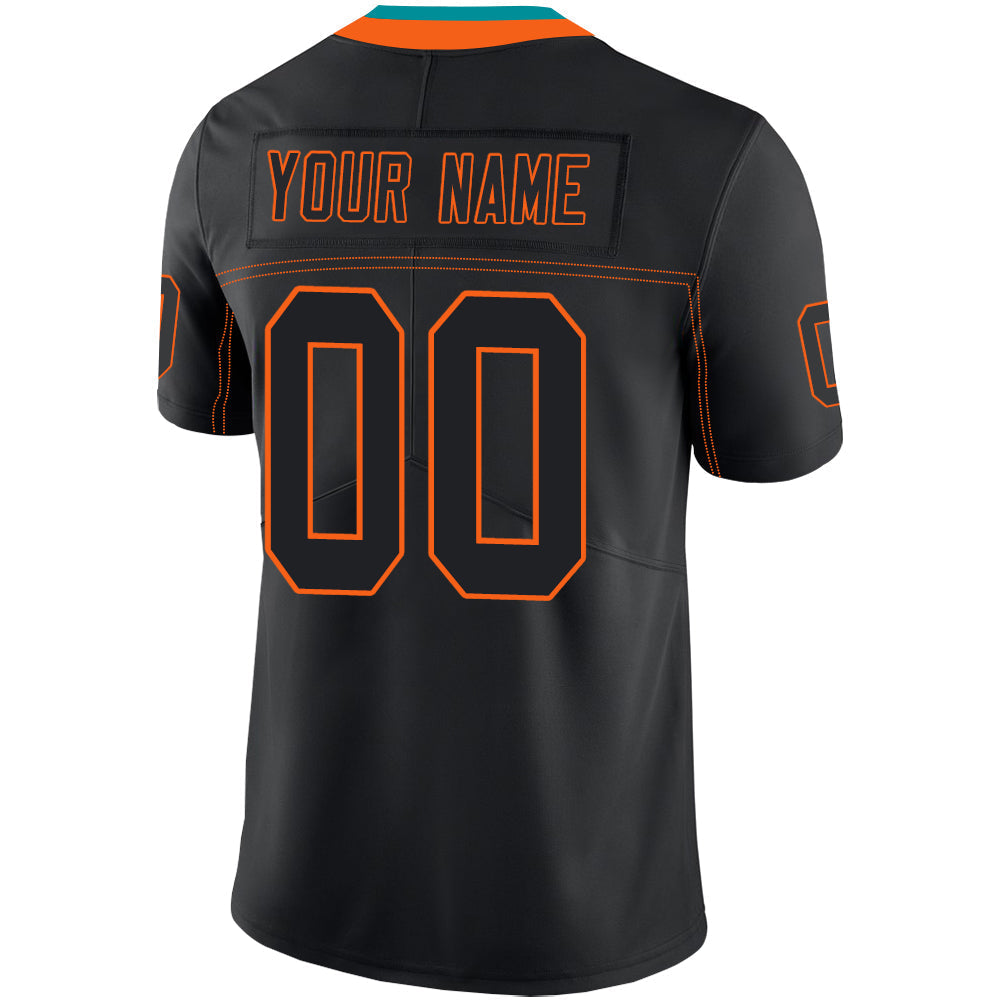 Custom M.Dolphins Stitched American Football Jerseys Personalize Birthday Gifts Black Jersey