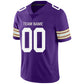 Custom MN.Vikings Stitched American Football Jerseys Personalize Birthday Gifts Purple Jersey