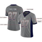 Custom NE.Patriots Stitched American Football Jerseys Personalize Birthday Gifts Grey Jersey