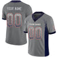 Custom NE.Patriots Stitched American Football Jerseys Personalize Birthday Gifts Grey Jersey