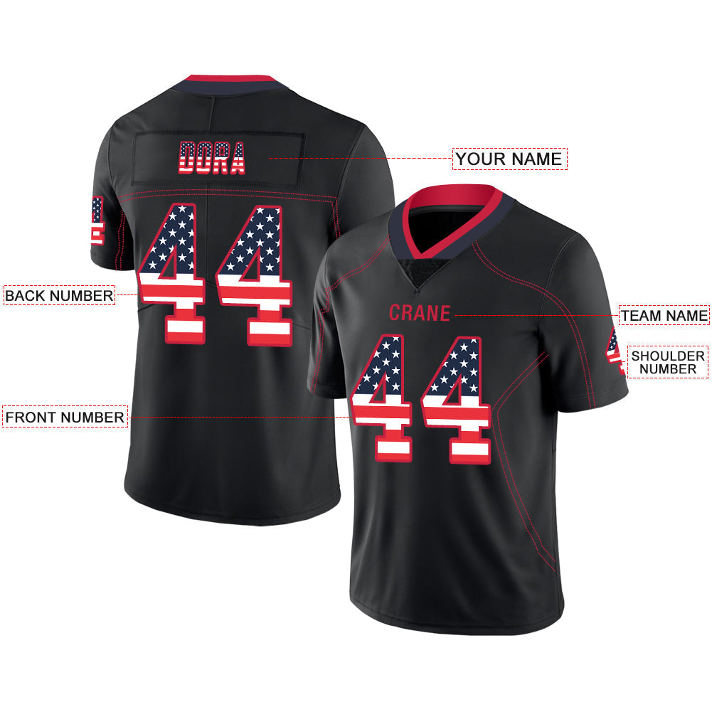 Custom NE.Patriots Stitched American Football Jerseys Personalize Birthday Gifts Black Jersey