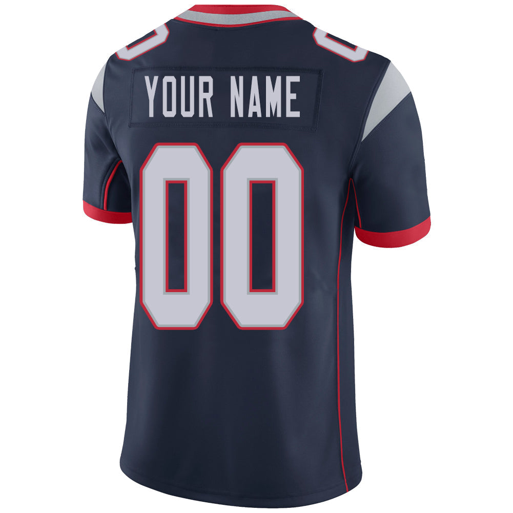 Custom NE.Patriots Stitched American Football Jerseys Personalize Birthday Gifts Navy Jersey