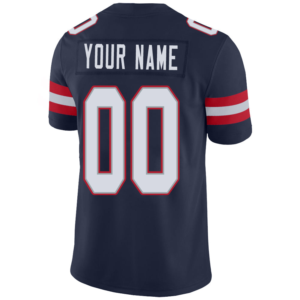 Custom NE.Patriots Stitched American Football Jerseys Personalize Birthday Gifts Navy Jersey