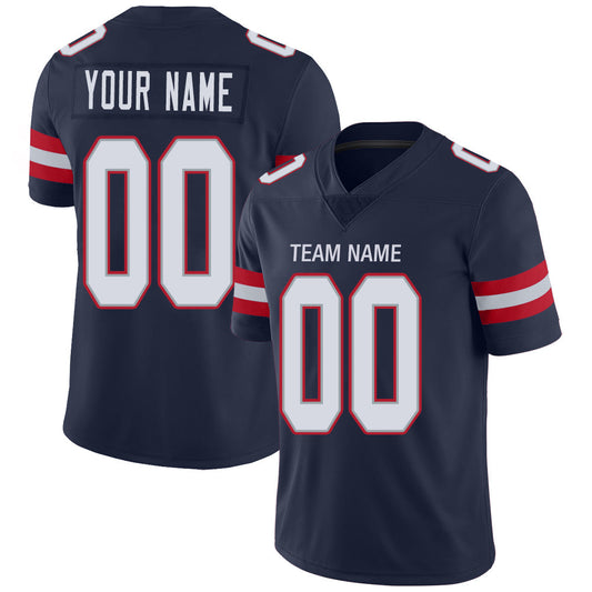 Custom NE.Patriots Stitched American Football Jerseys Personalize Birthday Gifts Navy Jersey