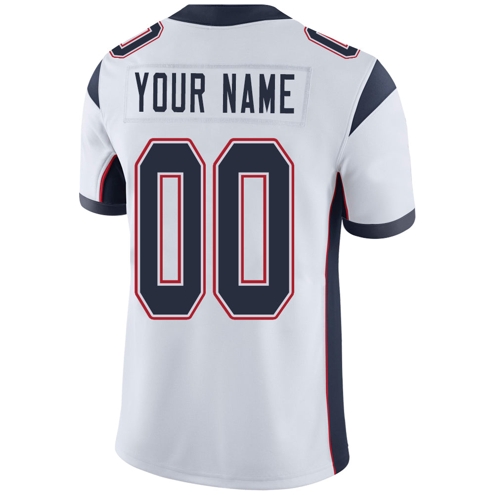 Custom NE.Patriots Stitched American Football Jerseys Personalize Birthday Gifts White Jersey