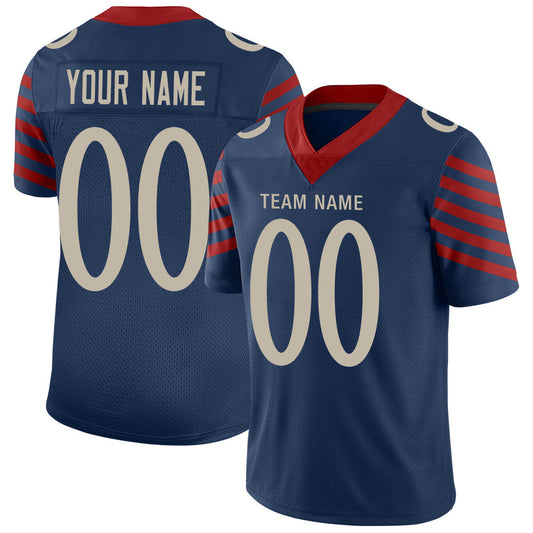 Custom NE.Patriots Stitched American Football Jerseys Personalize Birthday Gifts Navy Jersey