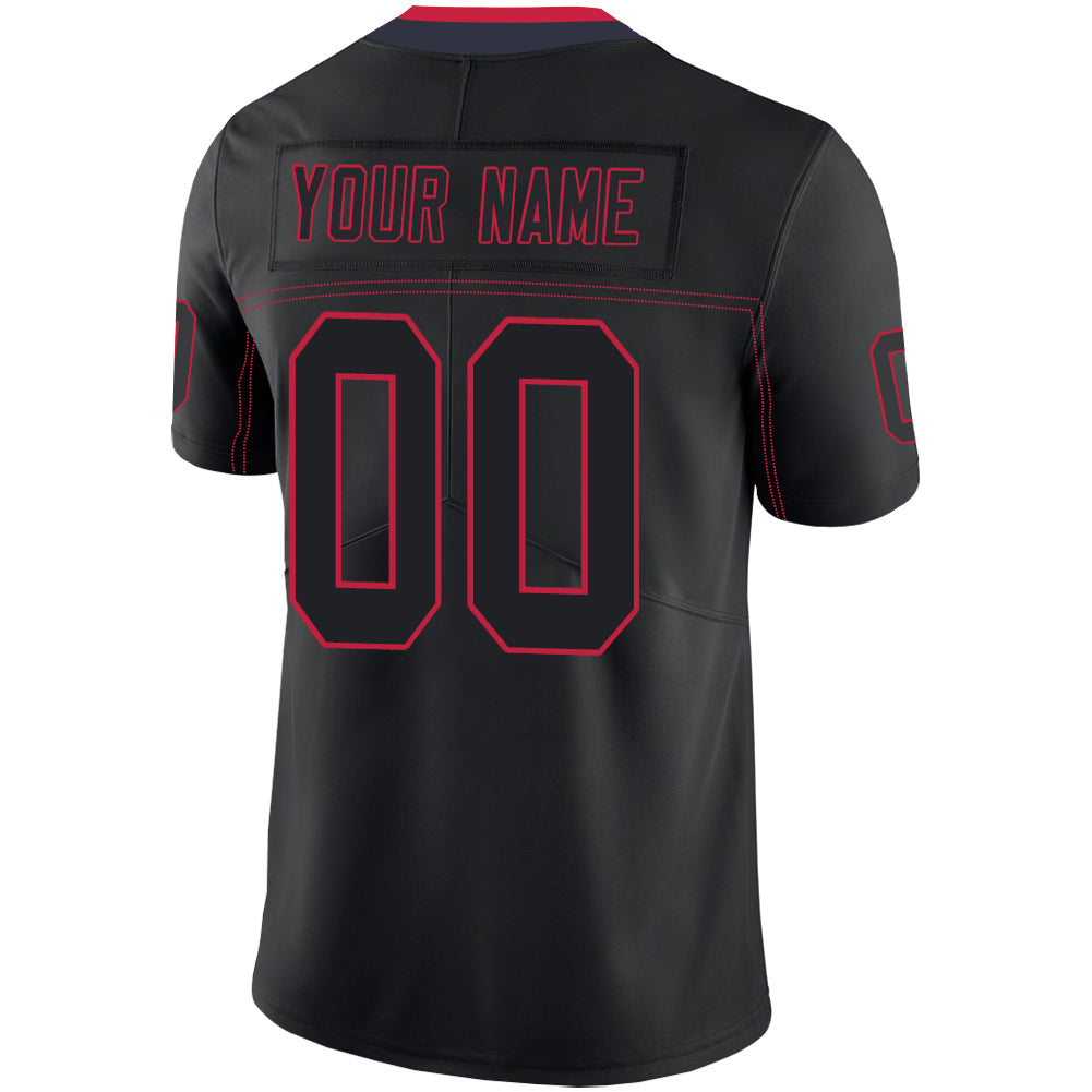 Custom NE.Patriots Stitched American Football Jerseys Personalize Birthday Gifts Black Jersey