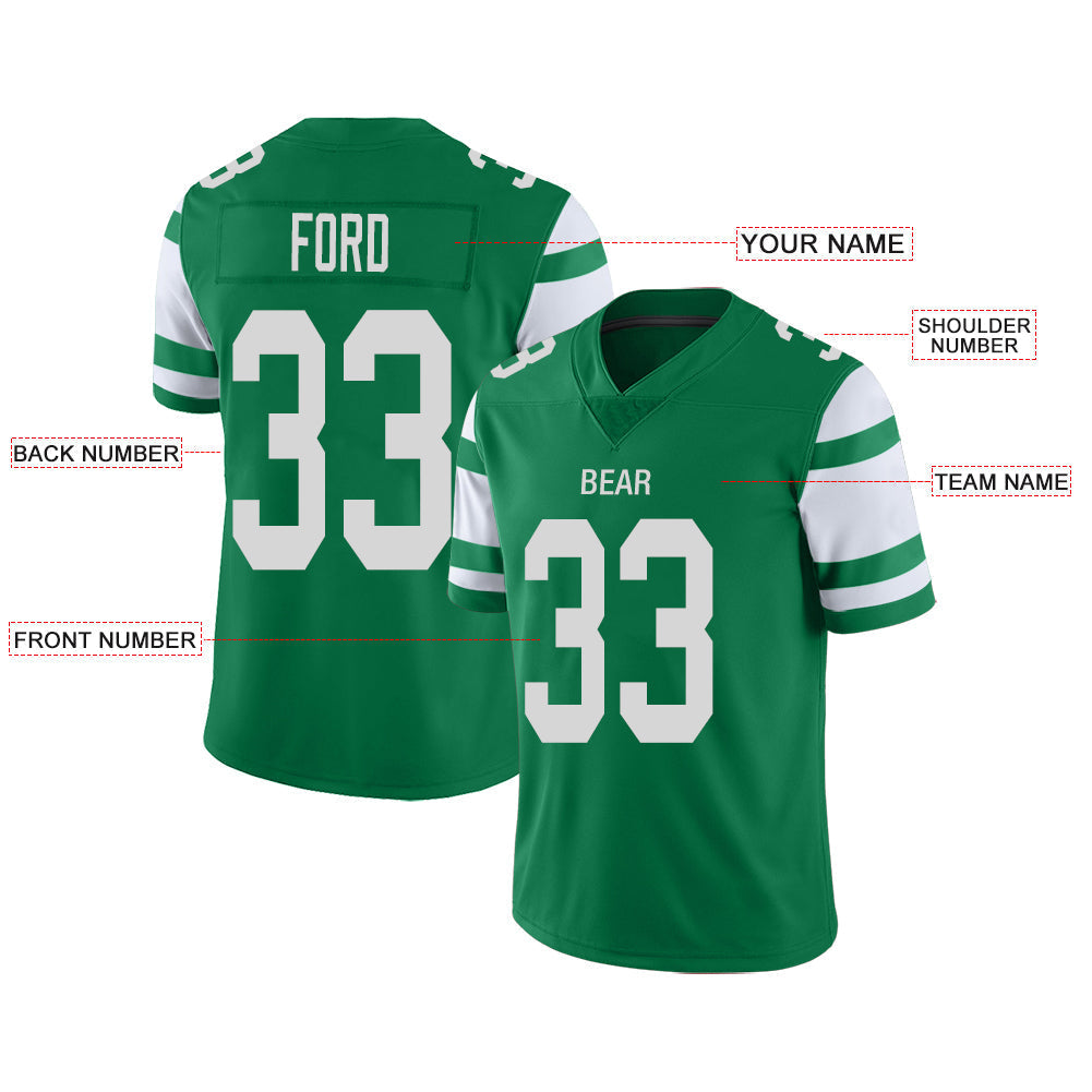 Custom NY.Jets Stitched American Football Jerseys Personalize Birthday Gifts Green Jersey