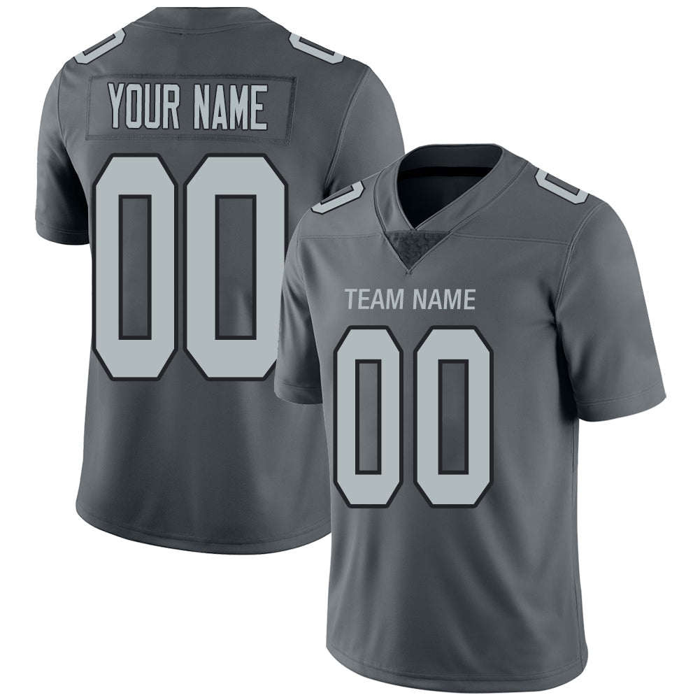 Custom LV.Raiders  Stitched American Football Jerseys Personalize Birthday Gifts Grey Jersey