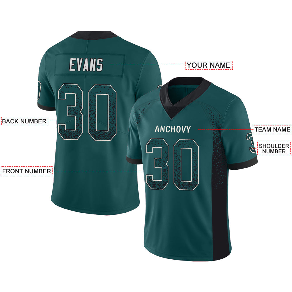 Custom P.Eagles Stitched American Football Jerseys Personalize Birthday Gifts Green Jersey