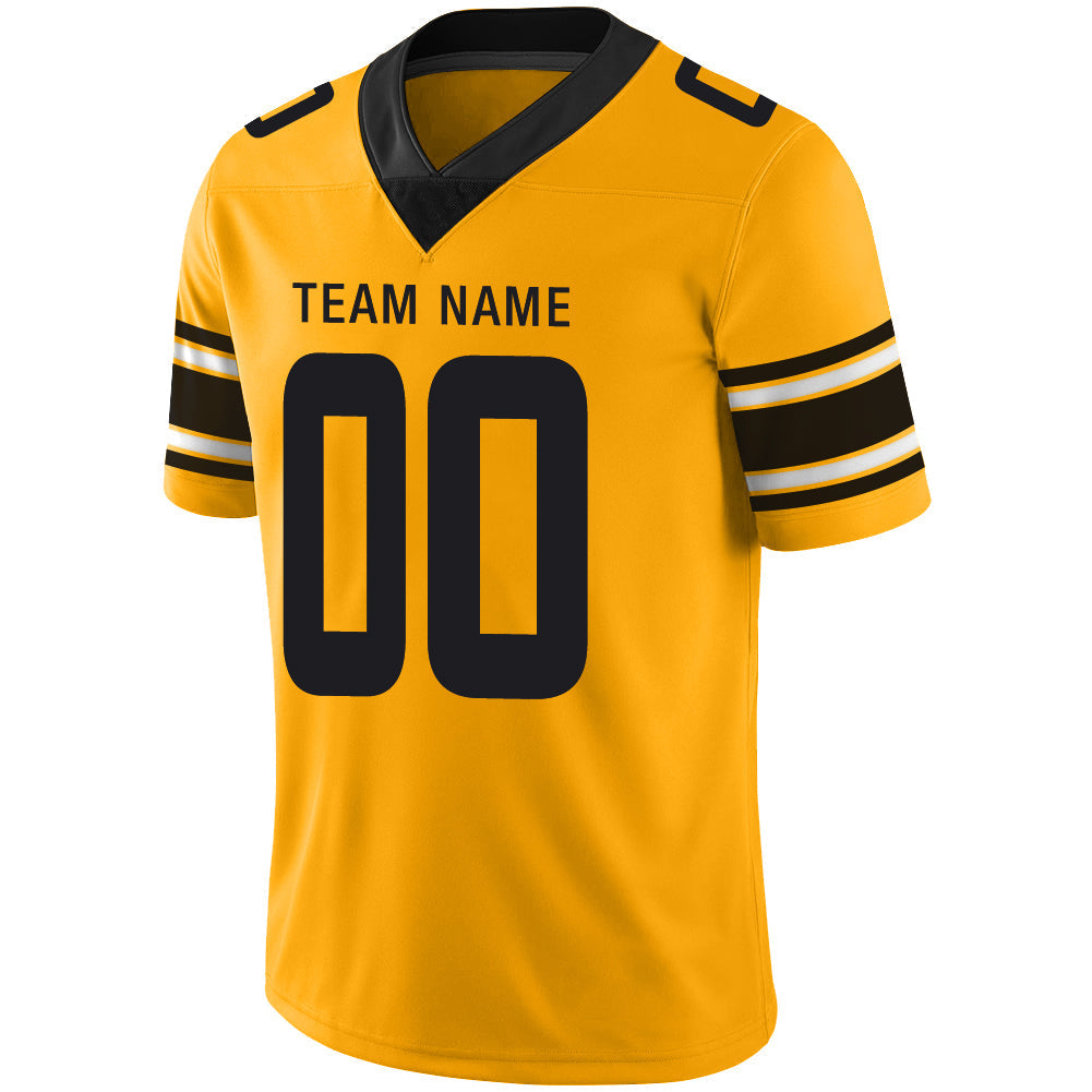 Custom P.Steelers Stitched American Football Jerseys Personalize Birthday Gifts Yellow Jersey