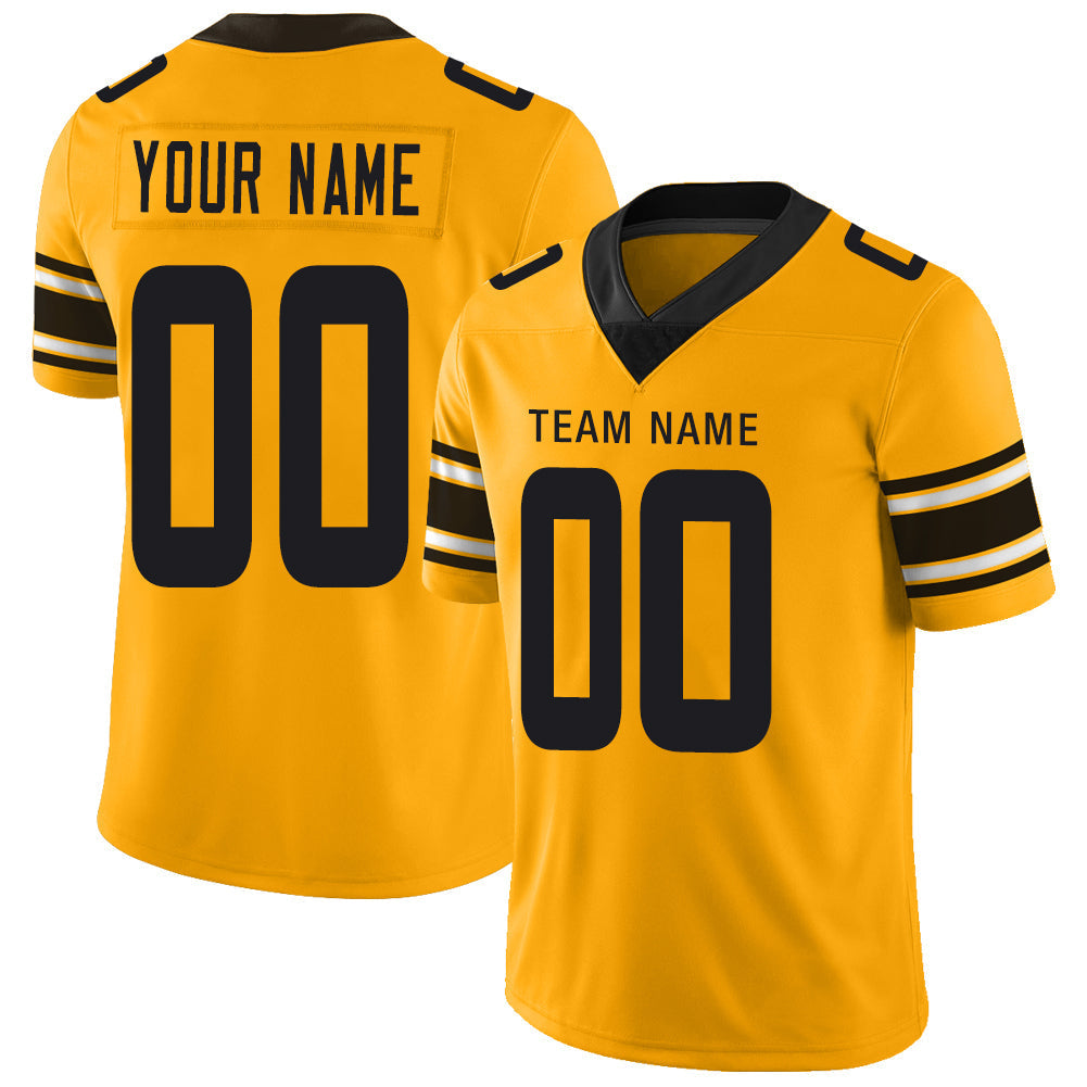 Custom P.Steelers Stitched American Football Jerseys Personalize Birthday Gifts Yellow Jersey