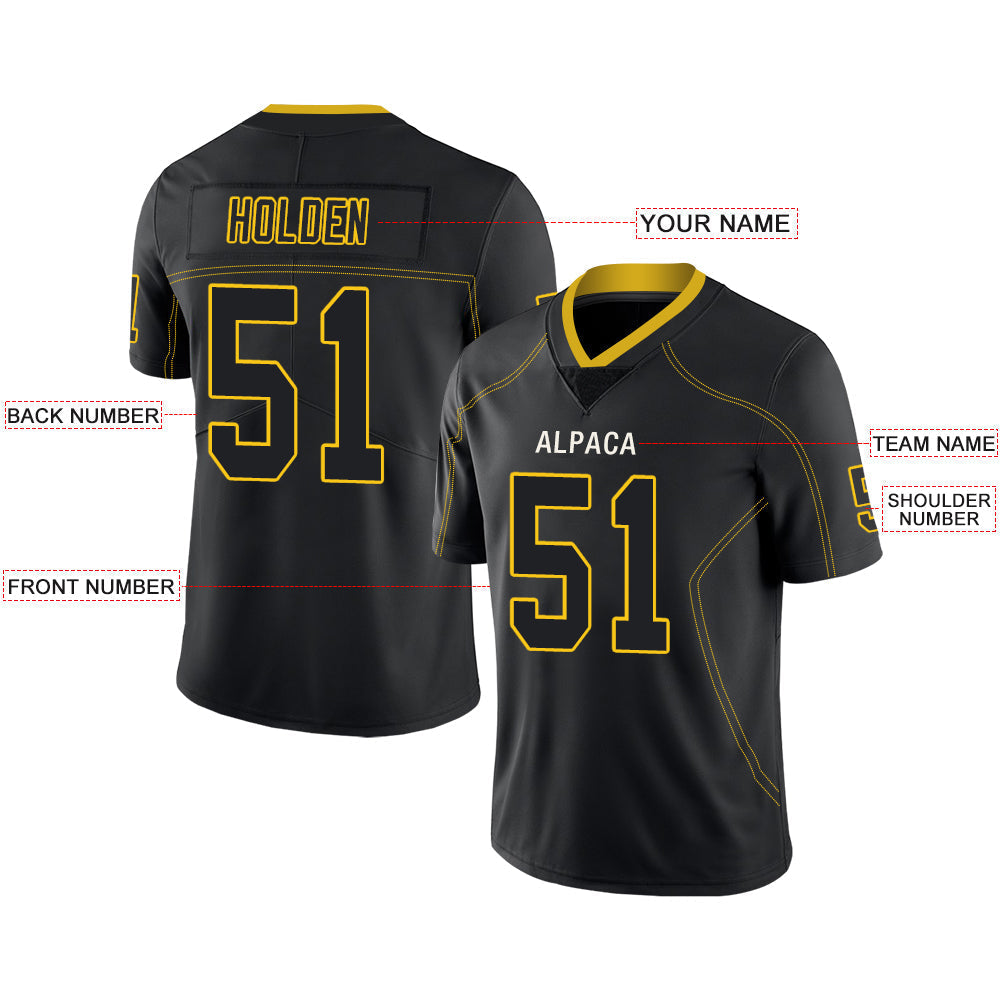 Custom P.Steelers Stitched American Football Jerseys Personalize Birthday Gifts Black Jersey